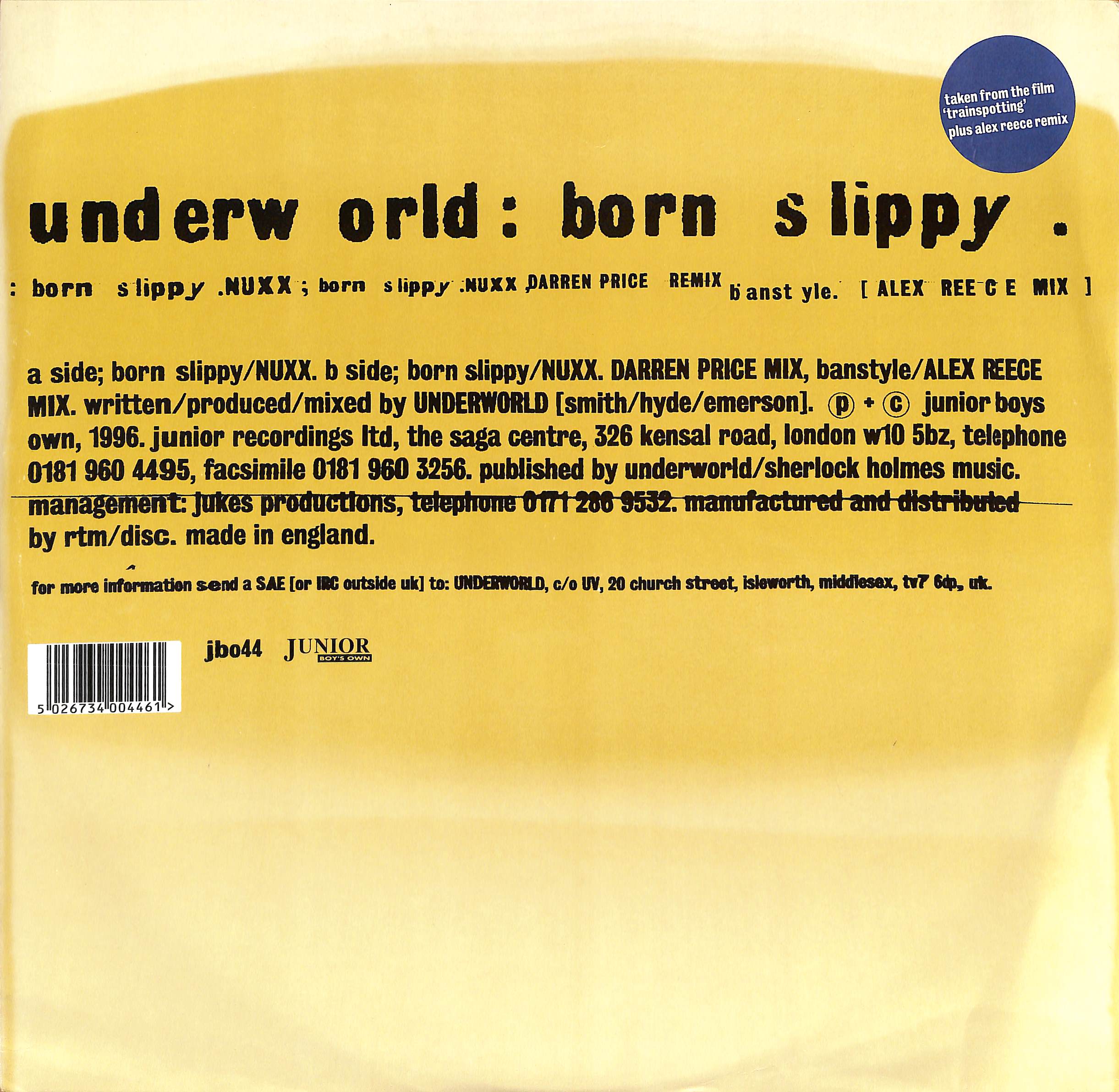 Born Slippy by Underworld | PosseCut.com