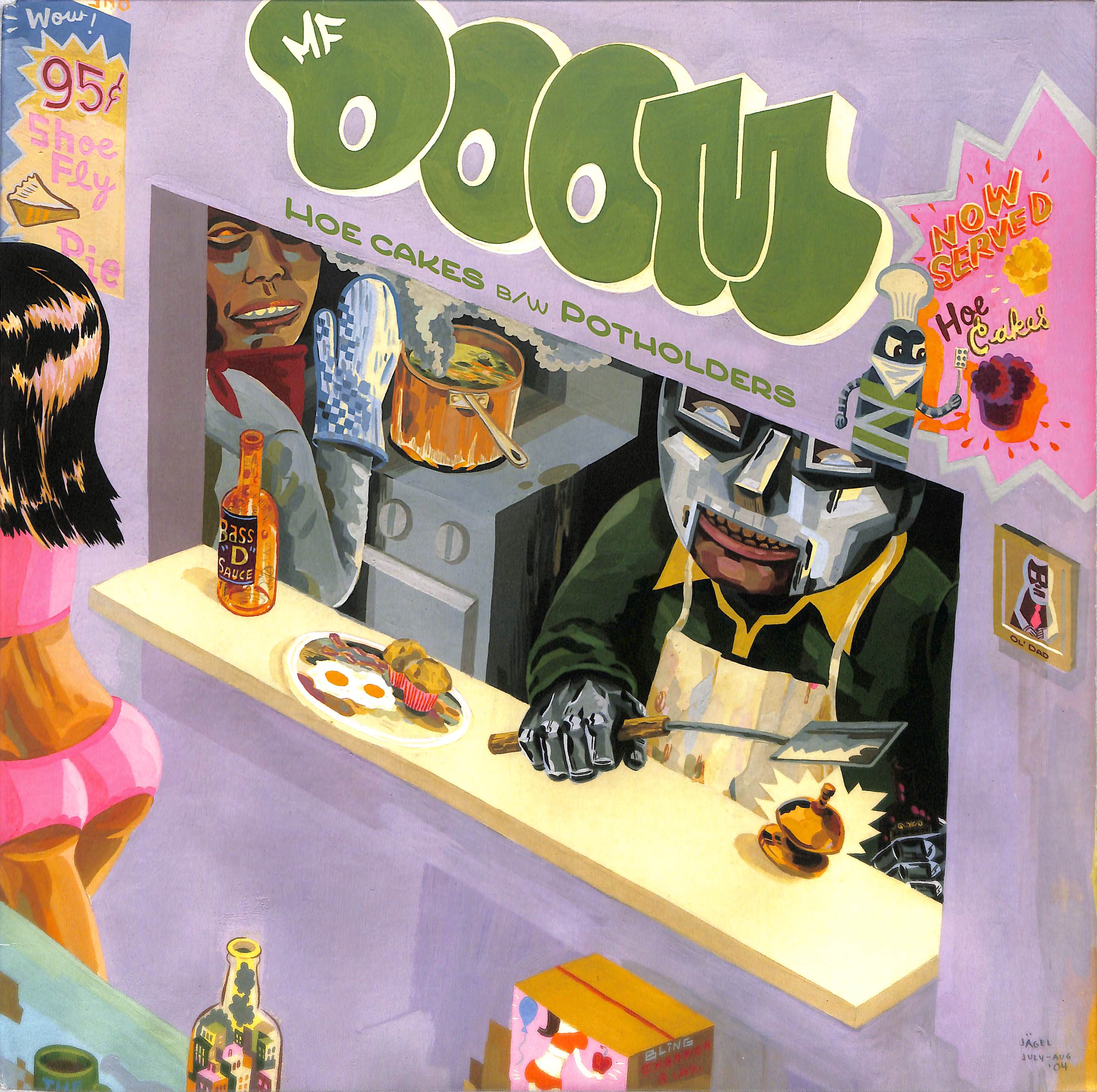 洋楽 MF DOOM HOE CAKES b/w POT HOLDERS Hoe Cakes b/w Potholders by MF Doom | PosseCut.com