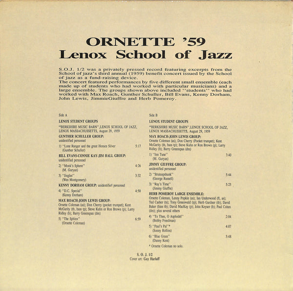 Ornette '59 - Lenox School Of Jazz
