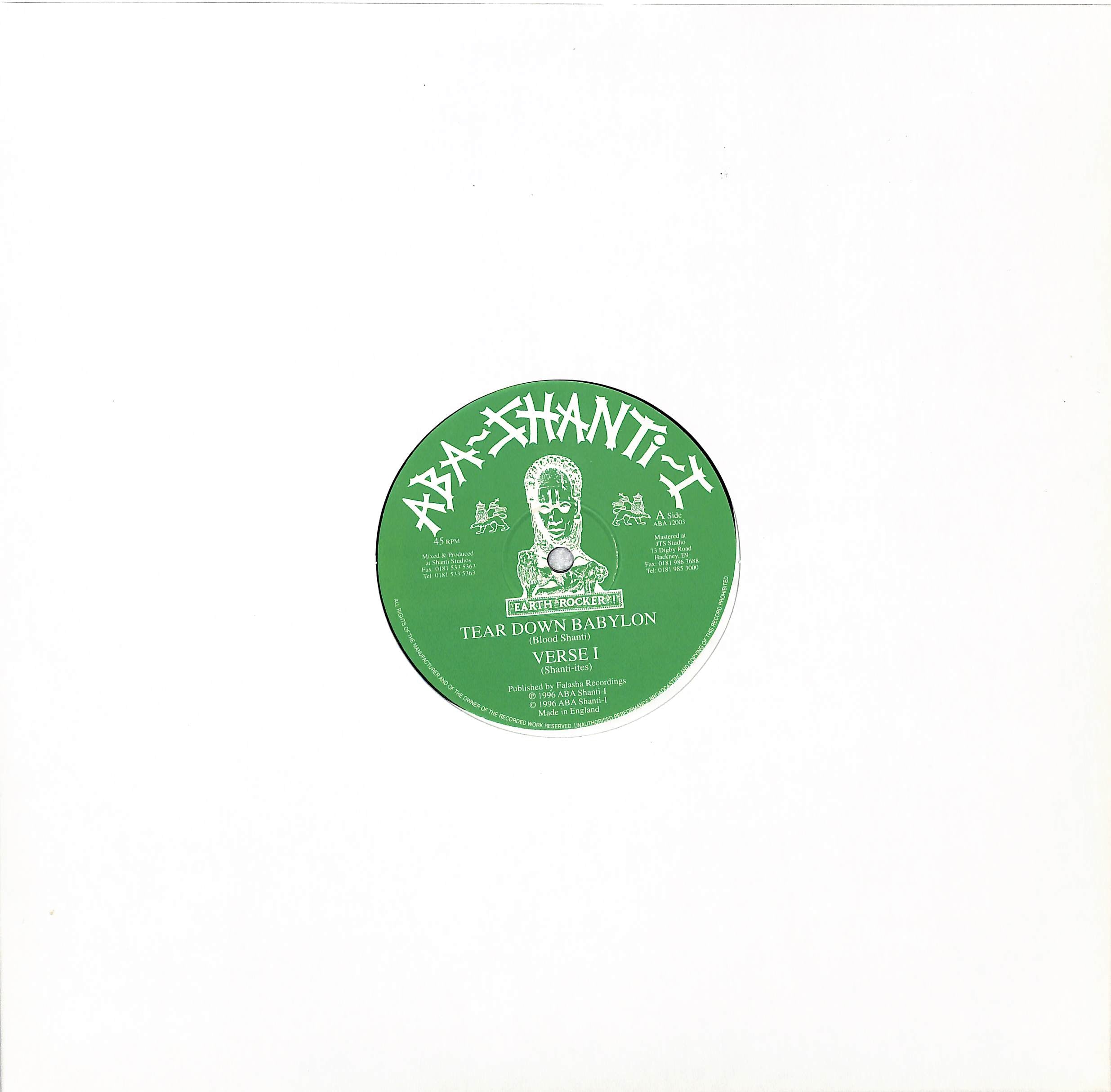 Tear Down Babylon by Blood Shanti / Shanti-Ites, The | PosseCut.com